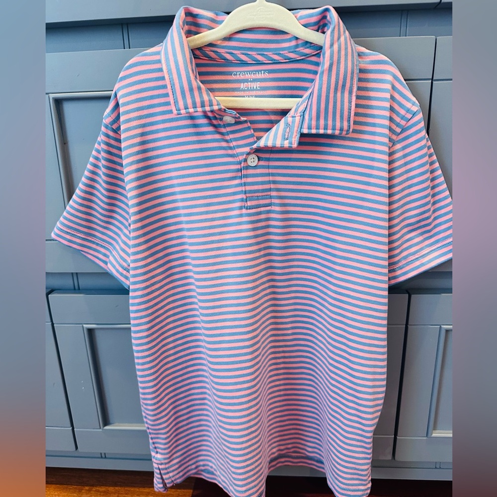J Crew Crewcuts Actuve Polo Stripe 8/9